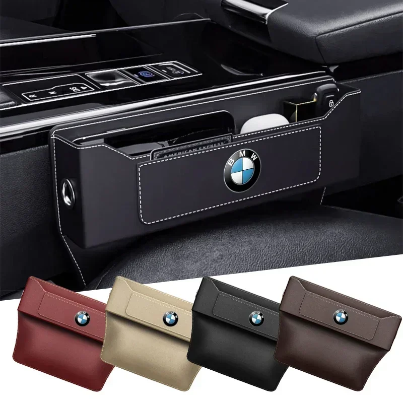 For BMW Car Seat Gap Multifunction Leather Organizer Storage For BMW X1 X3 X5 X6 X7 1 3 5 6 7 Series G20 G30 G11 F15 F16 G01 G02