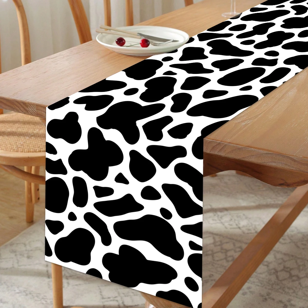 Animal Leopard Print Table Runner Cow Cheetah Table Cover Jungle Safari Wild One Birthday Party Supplies Kids 1st Party Decors