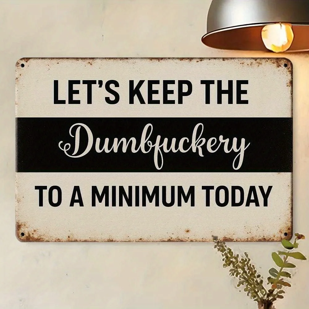 "لوحة معدنية عتيقة من هيميتون: 'دعونا حافظ على القفز على الحد الأدنى اليوم". ديكور مضحك للمكتب أو المرآب أو كهف الرجل." #6