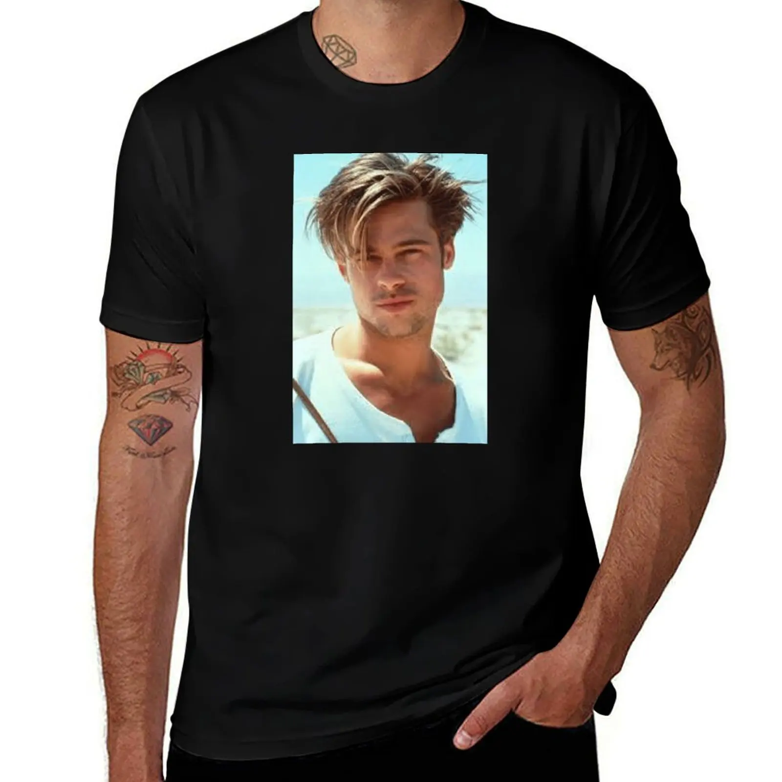 

Brad Pitt 90s T-Shirt kawaii clothes funny costumes aesthetic clothes mens clothing