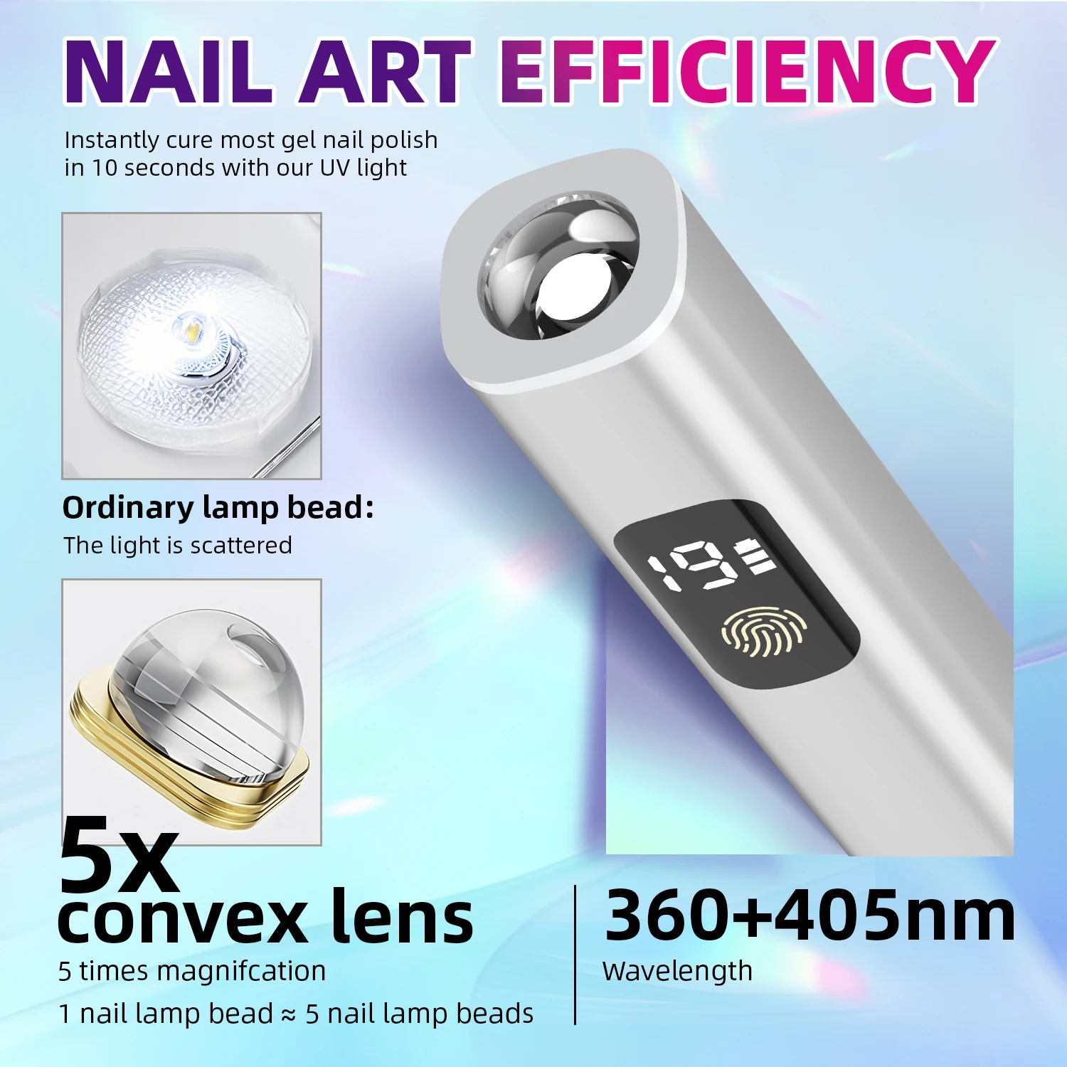 ミニポータブルUV LEDネイルドライヤー - 充電式ハンドヘルドジェルポリッシュ硬化ランプ、コンパクトなアルミニウム合金デザイン