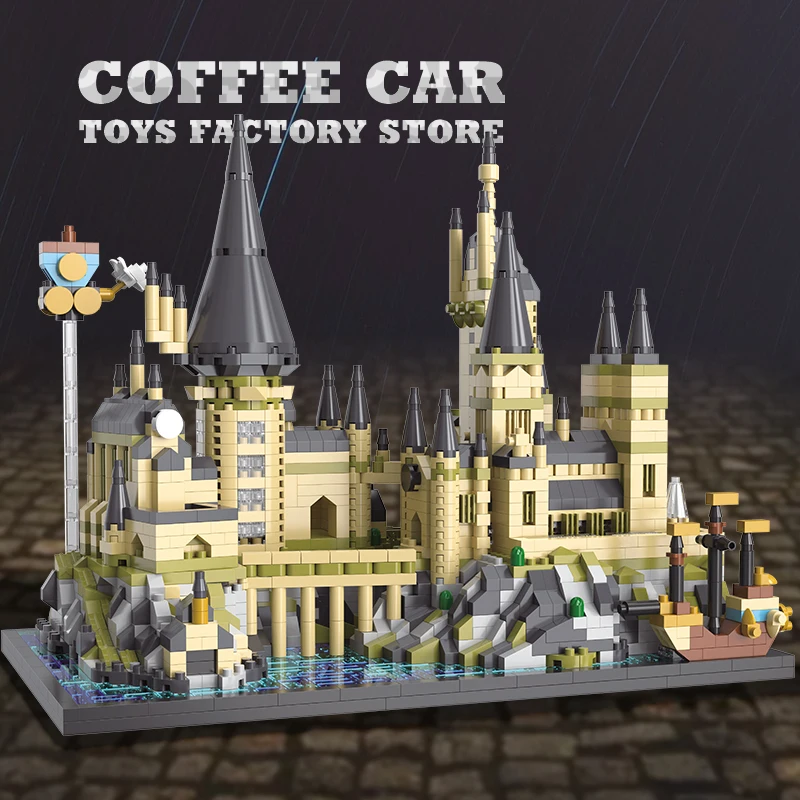 Magic World Building Scene Diamond Blocks 3D Model Dream Medieval Castle Bricks MOC Set Puzzle Toys Adult Children Birthday Gift