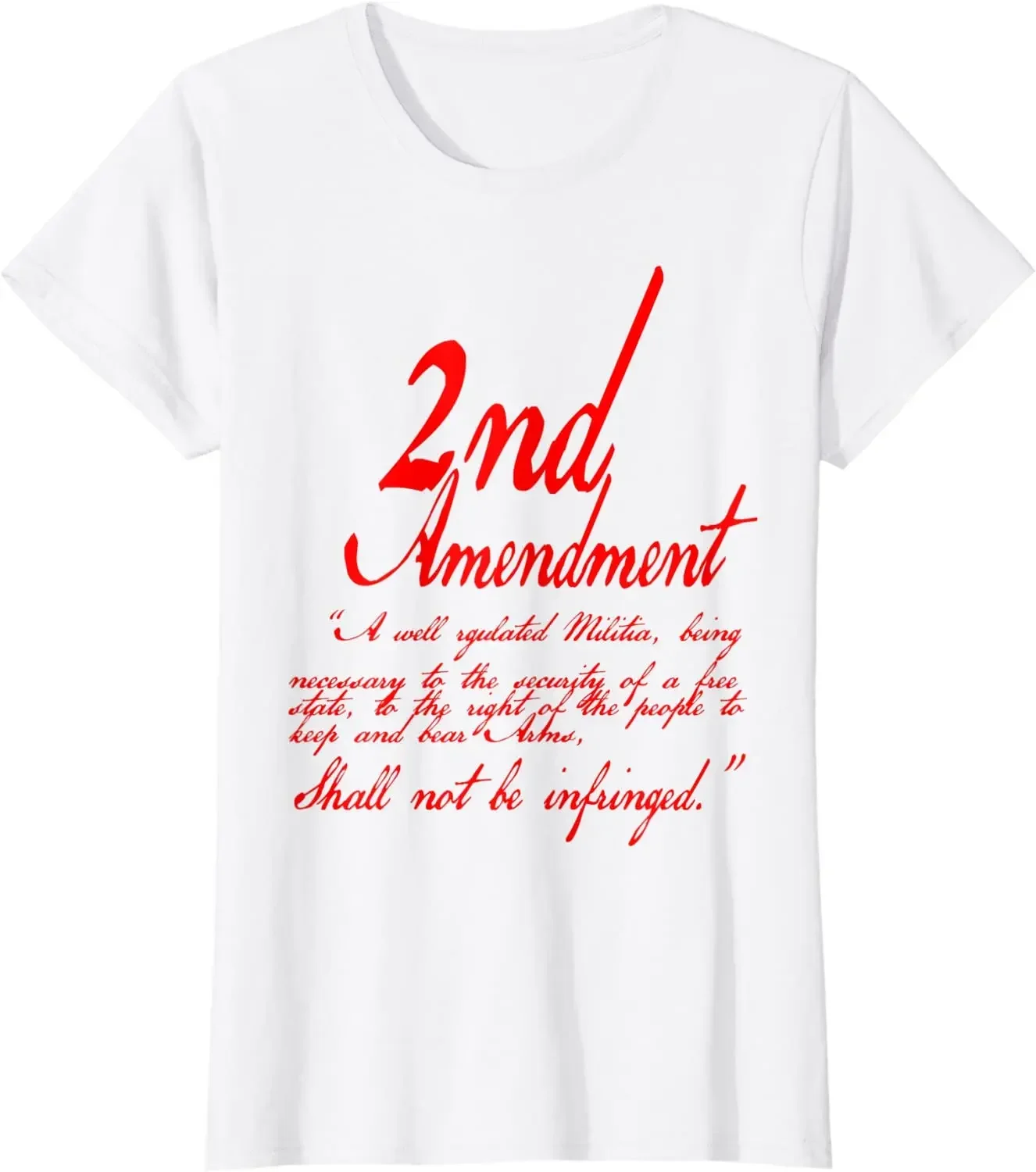 The Right Shall Not Be Infringed Pro Second Amendment Text T-Shirt 100% Cotton O-Neck Short Sleeve Casual Mens Tshirt Size S-3XL