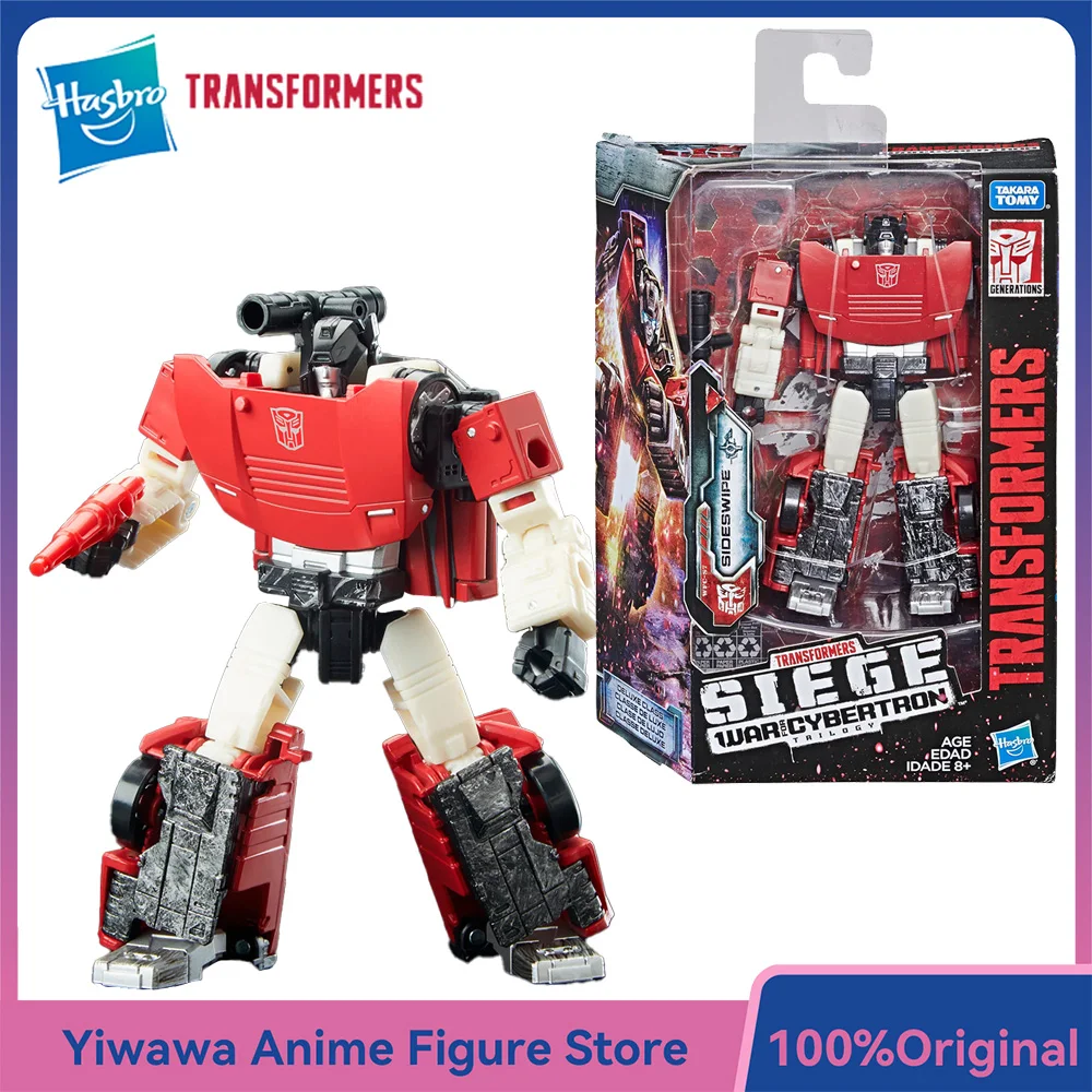 

[В наличии] Hasbro Transformers War for Cybertron Siege Sideswipe 14 см, аниме-фигурка класса люкс, модель робота, подарочные игрушки