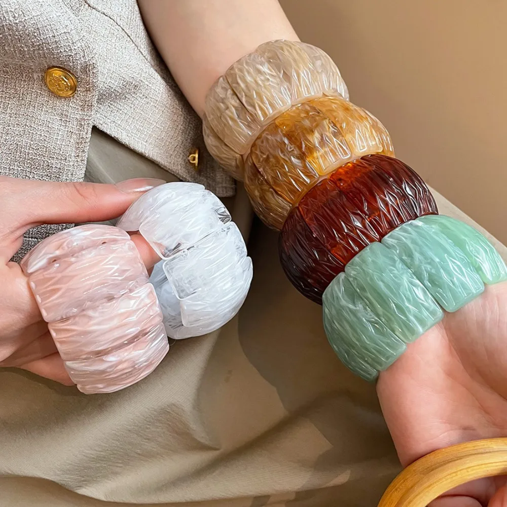 البوهيمي الاكريليك الإسورة تلطيخ أوروبا الأمريكية نمط غير النظامية واسعة سوار الأقلية تصميم مجوهرات اكسسوارات