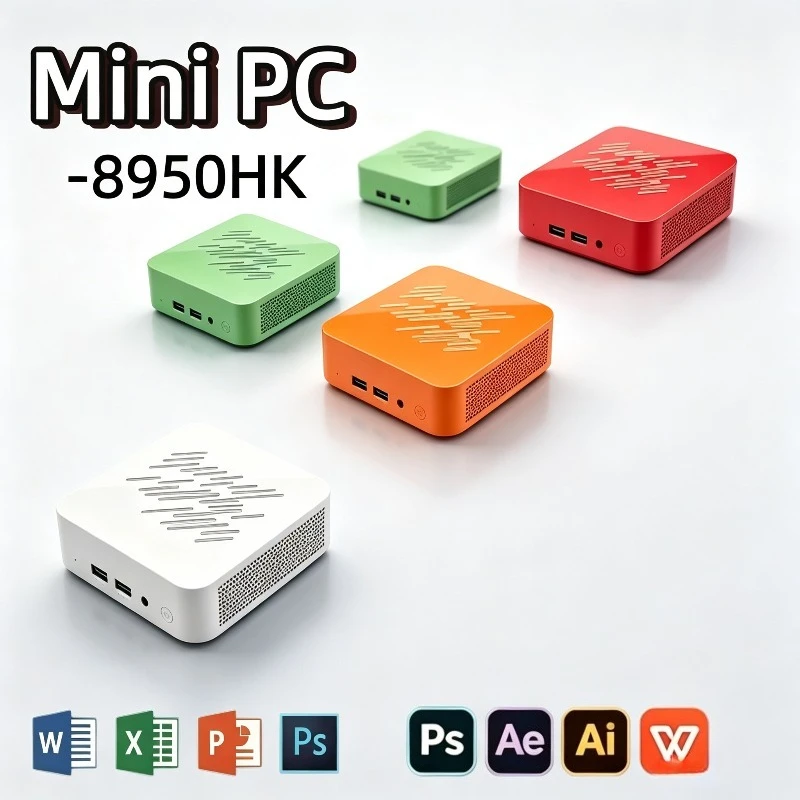 New Mini PC Core i9 8950HK 16GB  RAM 1TB 2TB Large SSD High Definition 4K HD Game Office Desktop Device
