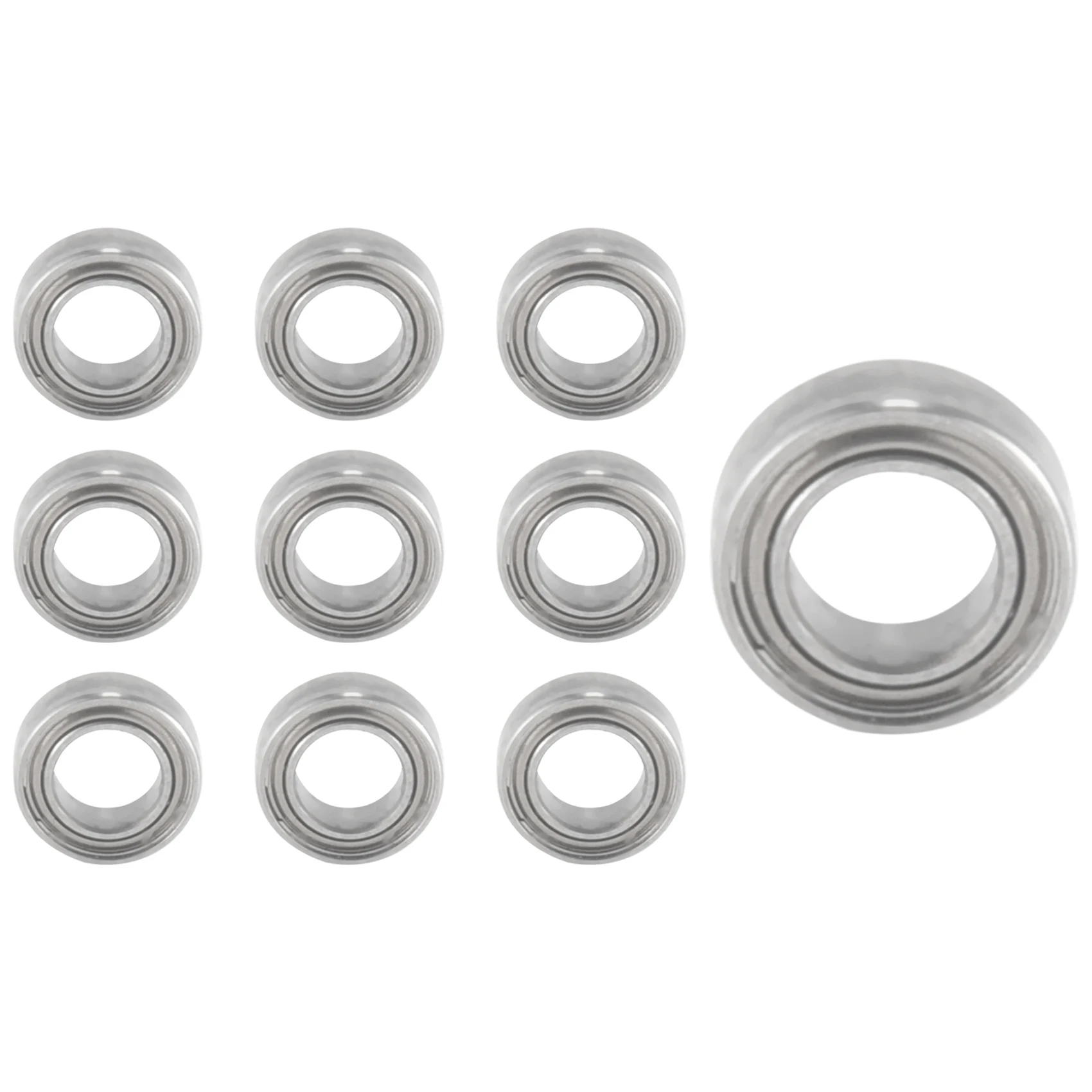 【اليوم فقط!】حزمة مكونة من 10 محامل كروية من الفولاذ المقاوم للصدأ SMR74ZZ ABEC-9 مقاس 4 × 7 × 2.5 مم محامل للهاتف المحمول عالية السرعة