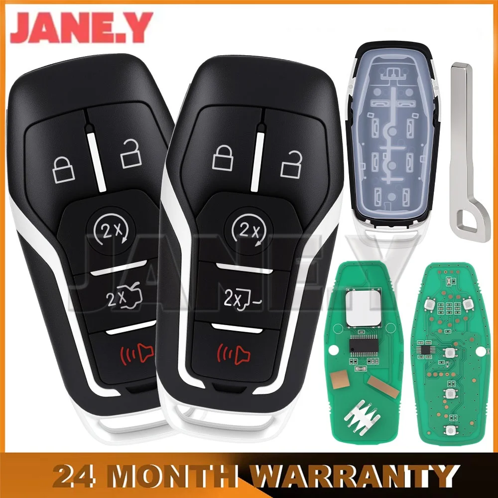 902Mhz Car Remote Control Key For Ford Fusion Explorer Edge Mustang 2013 2014 2015 2016 2017 M3N-A2C31243300 ID49 Chip 5 Buttons