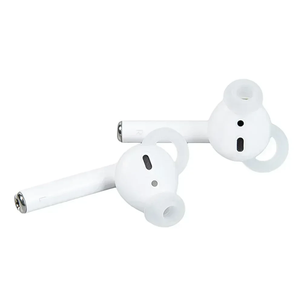 1 Pair Earphone Tips For Airpods 1 2 Ultrathin Silicone Ear Pads Covers For Air Pods Earphone Protective Case Replacement