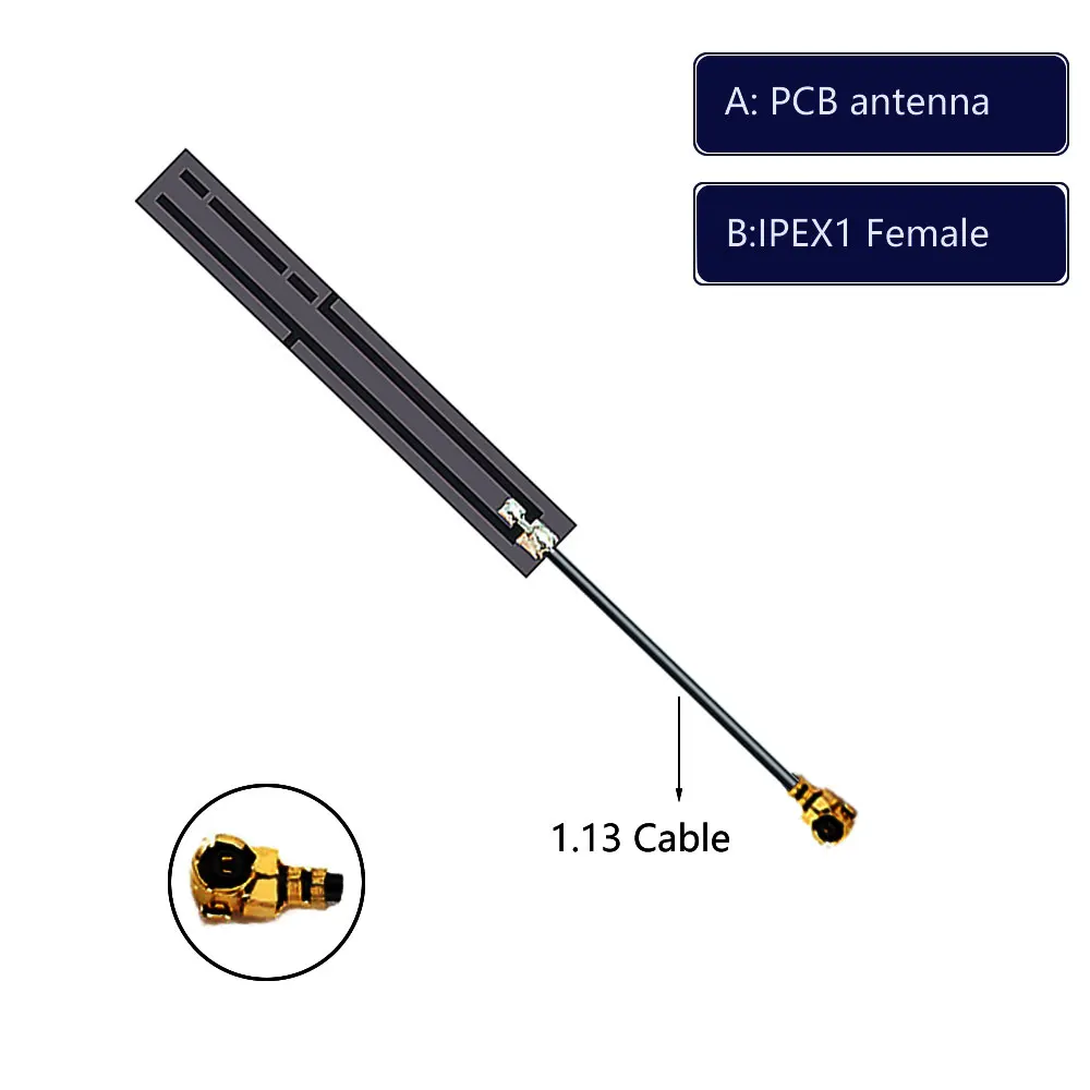 Small size LTE 4G 5G GSM 2G 3G GPRS NB iot with built-in FPC patch antenna uFL/u.FL/IPEX/IPEX-1 IPEX4 Female/PCI Pigtail RF cabl