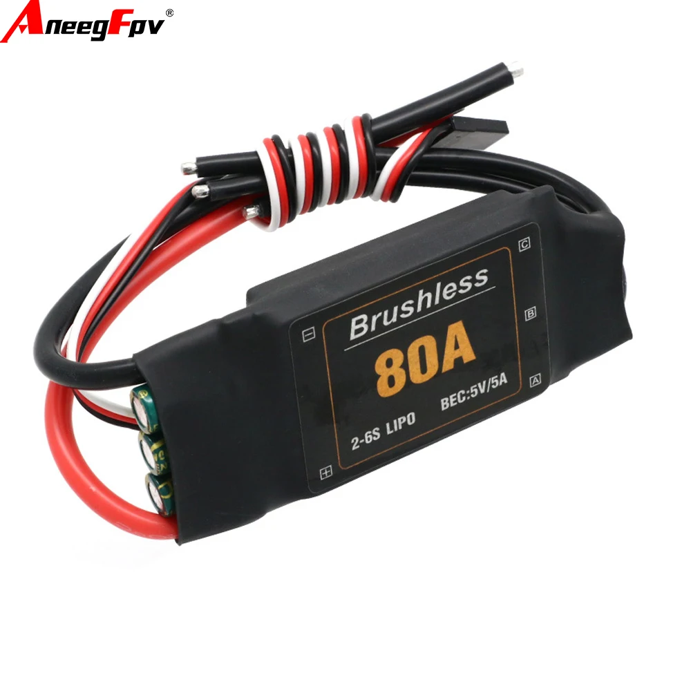 Mitoot-Brushless 80A ESC Speed Controller 2-6S 5V 5A UBEC, RC FPV Quadcopter, Airplanes, Helicopter