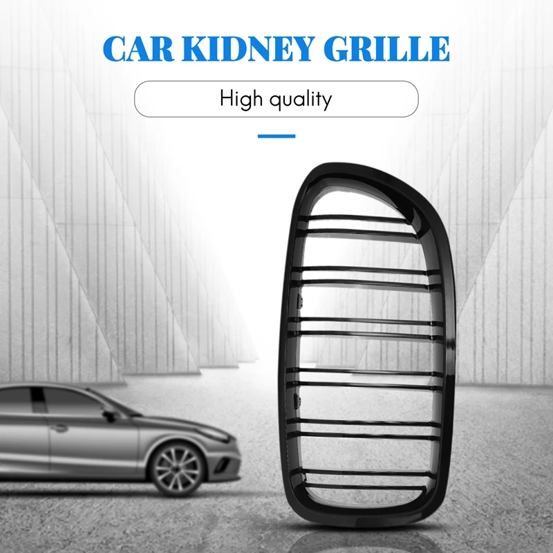 Gloss Black Car Front Kidney Grille Grill for- 5 Series F10 F11 F18 M5