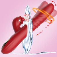 360 Rotation Thrusting Vibrator for Women 3 in 1 Clitoris Stimulator Telescopic Dildo Retractable Female Masturbator