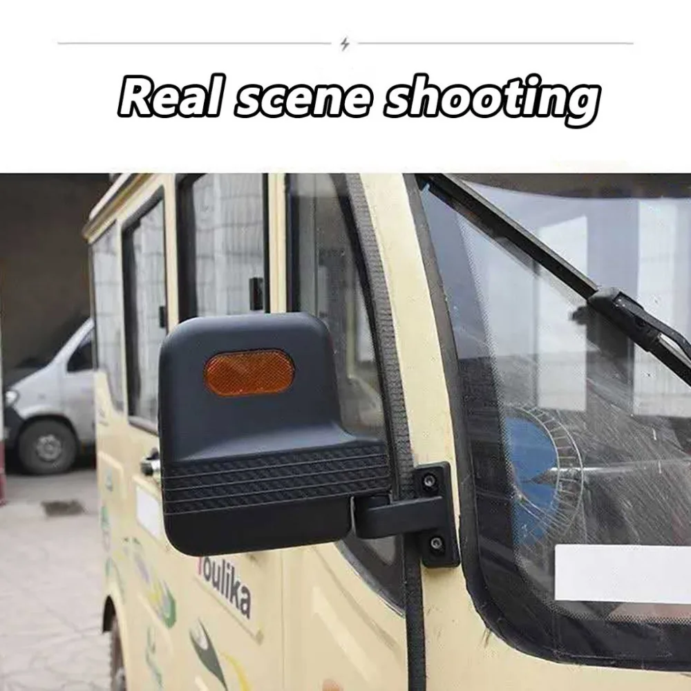 2pcs Left & Right Electric Tricycle Mirror High Definition 360° Rotated Tricycle Side Mirror Closed Adjust Rearview Mirror