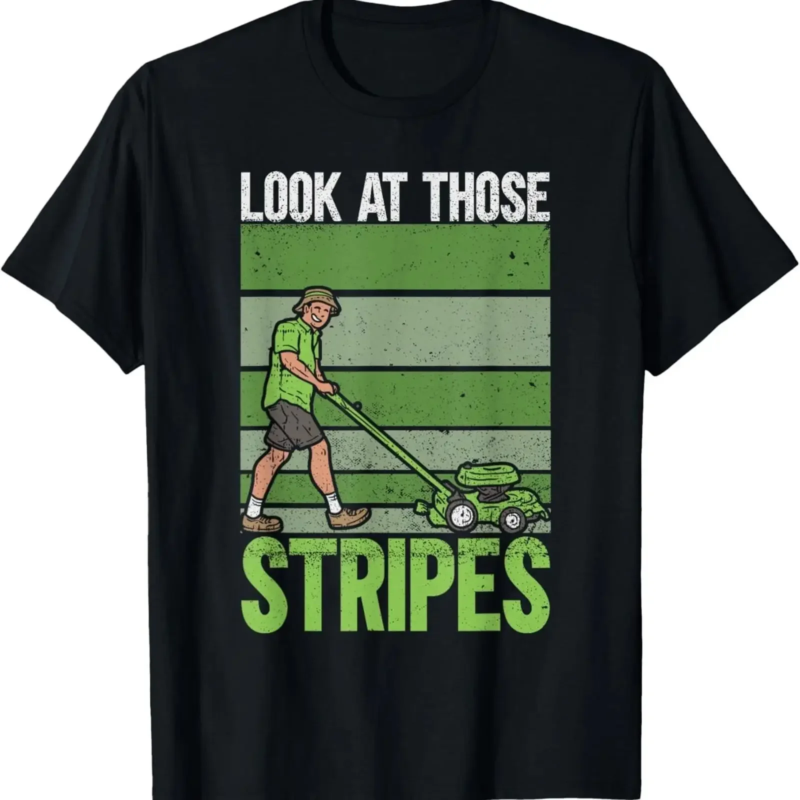 Look at Those Stripes Lawn Mowing Funny Dad Mower T Shirt vintage Washed designer clothes Stylish Breathable homme streetwear