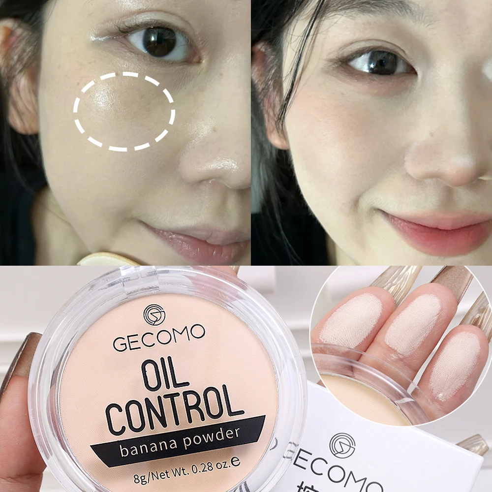 오래 지속되는 오일 컨트롤 프레스 파우더, 매트 천연 화이트 그린, 통기성 루즈 파우더, 페이셜 메이크업 세팅 파우더