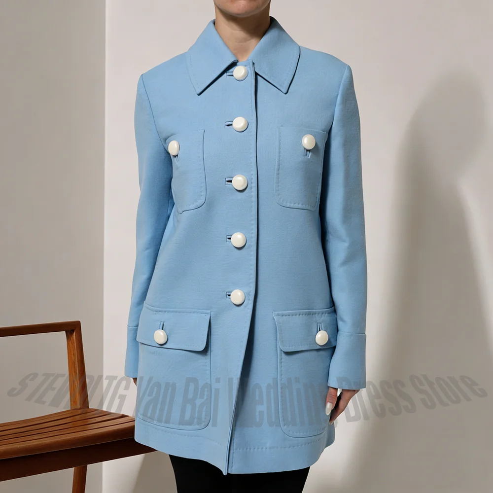 

Chic Stand Lapel Women's Suits 2 Pieces Single Breasted High Quality Slim Fit Female Outfit Jacket With Pants Customized