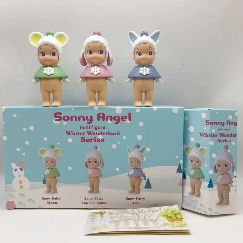 

Sonny Angel Mini Figures Winter Wonderland Series 3pcs Blind Box Snow Fairy Rabbit Ornaments Doll Fans Birthday Surprise Toys