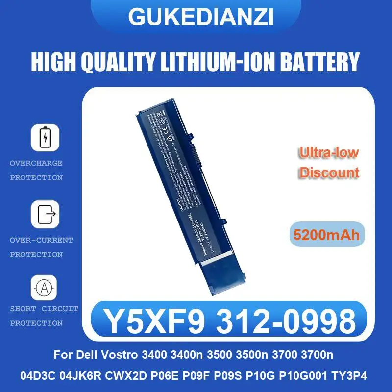 Battery For Dell Inspiron 13 15 5000 7000 Series 5570 7579 Vostro 5468 P69G 3CRH3 7378 5567 XPS 9500 9510 9520 Precision 5550 view 2