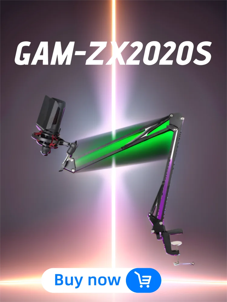 

GAM-ZX2020S High Quality All Metal Capacitive Microphone 48V Large Diaphragm For Recording Live Streaming Bracket Set