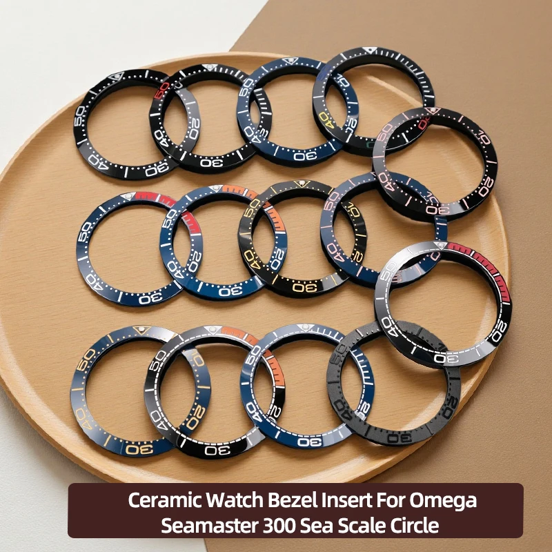 

Керамический безель для часов 38 мм, 40 мм, 42 мм, вставка для Omega Seamaster 300, круг с морской шкалой, замена красочного кольца, аксессуары для часов