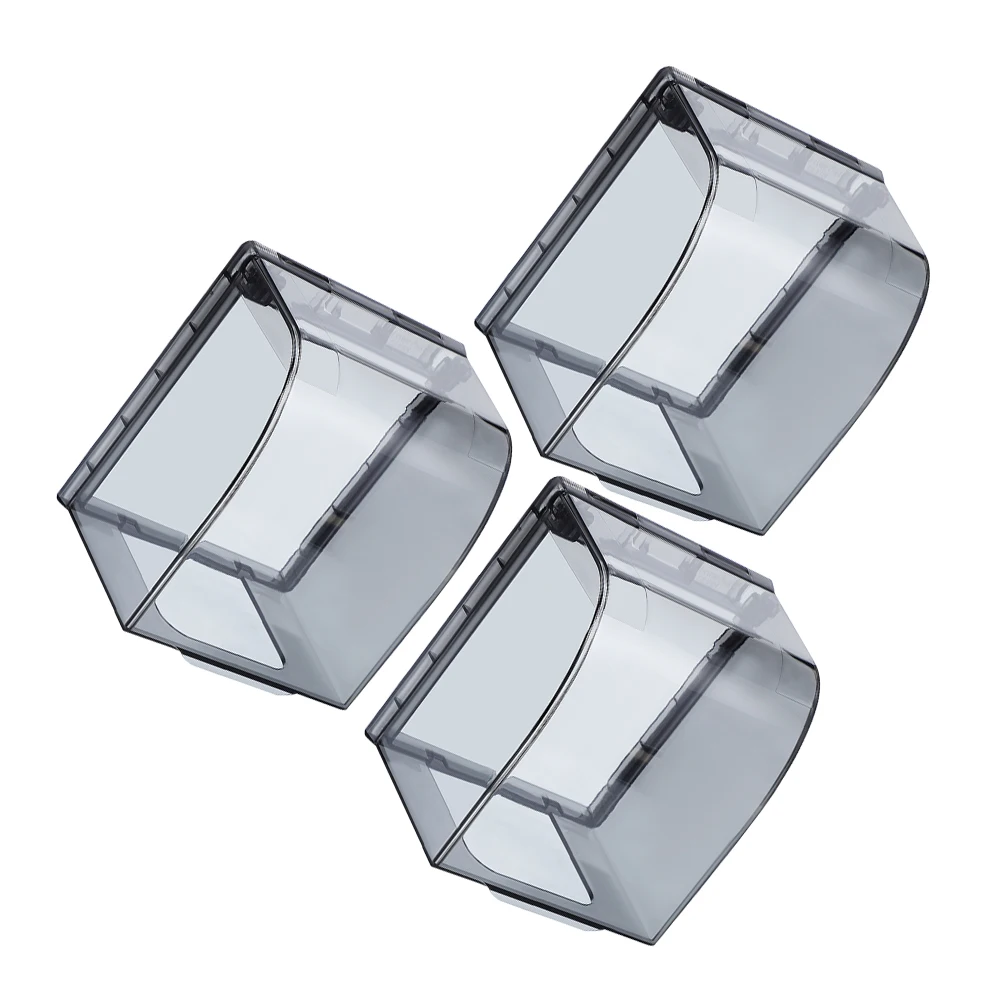 

3Pcs Outdoor Plug Protector Weatherproof Electrical Box Durable Construction Safe Transparent Design Easy Press Fix