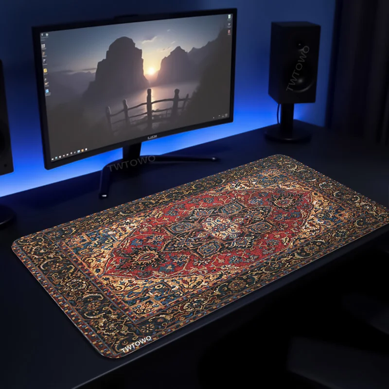 Mouse Pad Gamer Persian Rug XL Home Custom New Mousepad XXL Mouse Mat Natural Rubber Carpet Soft Non-Slip Computer Mouse Mats