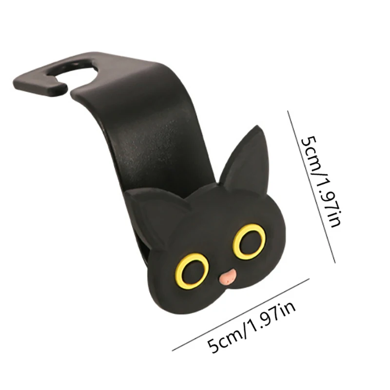 جديد 2 قطعة رائعتين ثلاثية الأبعاد الكرتون القط مسند الرأس بالمقعد السيارة السنانير-منظم تخزين السيارة العالمي لحقائب اليد والمحافظ معاطف لطيف #6