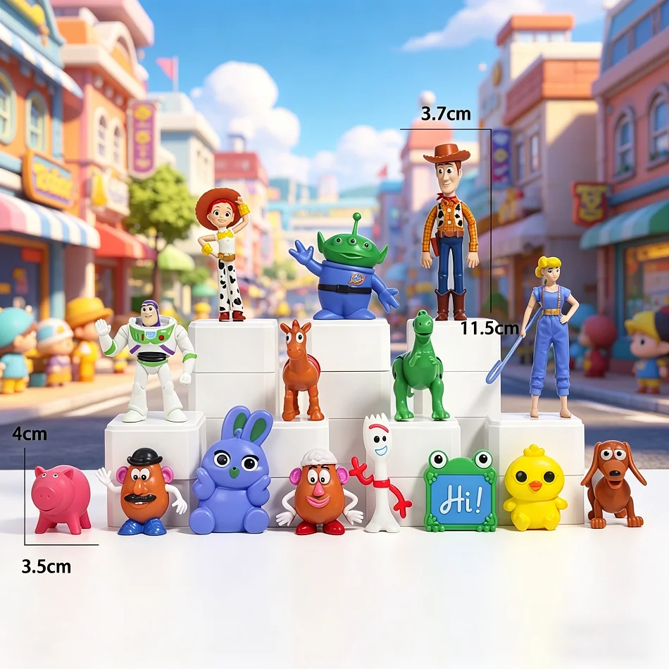 2026New Toy Story Anime Movie Blind Box Woody Buzz Lightyear Andy Handmade PVC Model Anime Peripheral Toy Ornament Birthday Gift