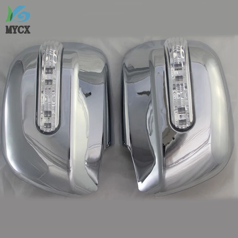 For Toyota Highlander kluger 2003 2004 2005 2007/Alphard 2006 2007 Novel style ABS Chrome plated door mirror covers with LED