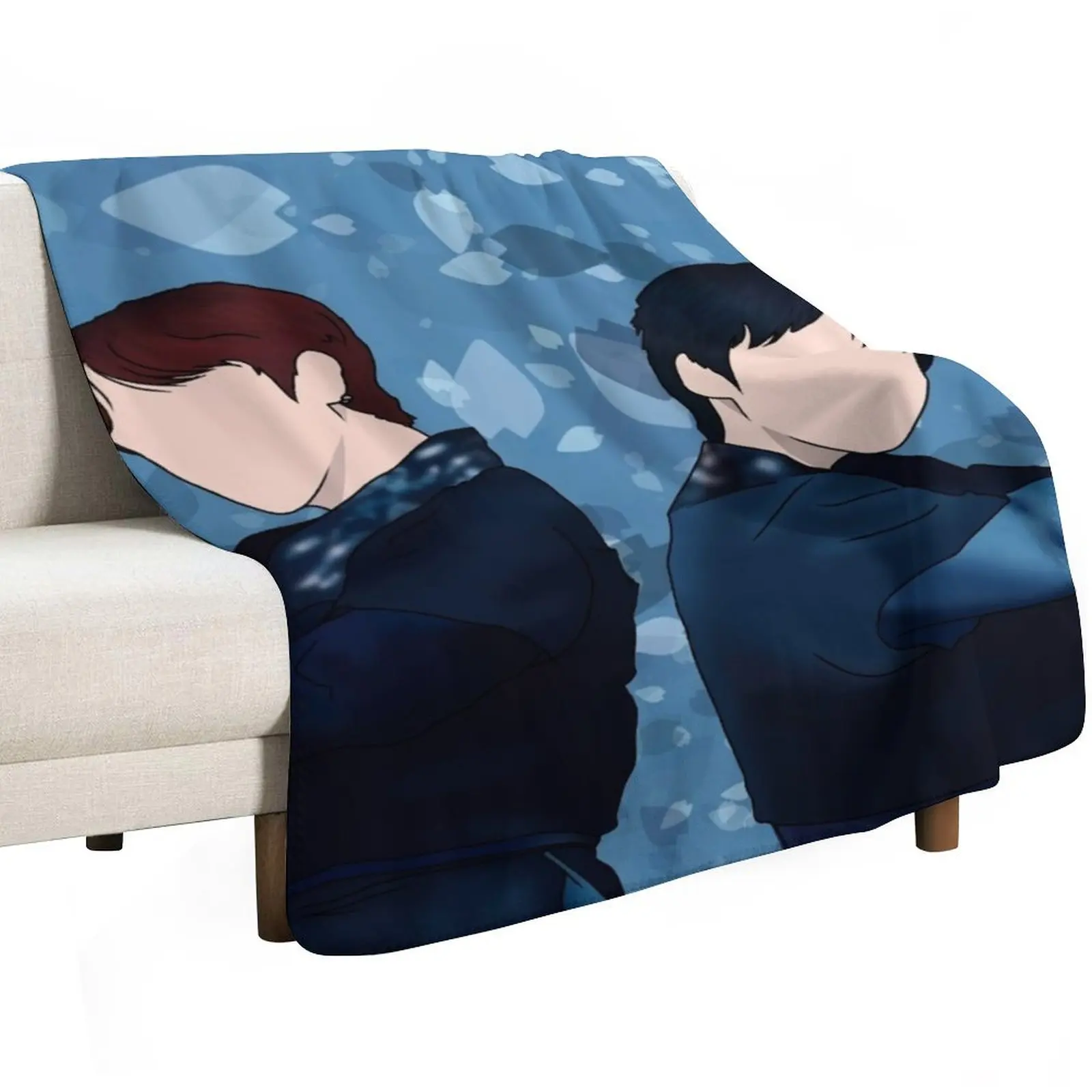 bg ver Hwanwoong and RAVN Luna minimalist Throw Blanket Hairy manga blankets ands Blankets For Sofas Weighted Blankets
