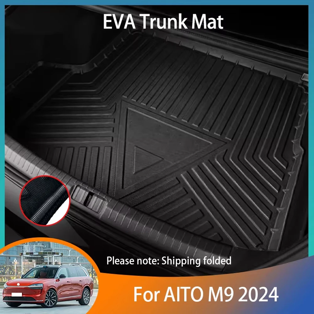 For AITO M9 2024 Accessories Vehicle supplies Floor Tray Liner Cargo Boot Carpe Waterproof Protect Trunk Anti-scratch Anti-dirty