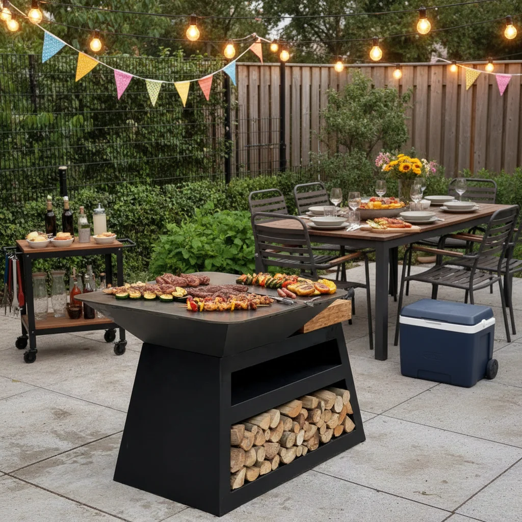 Hot-Selling Large Steel BBQ Grill and BBQ Accessories Used for Outdoor BBQ Parties