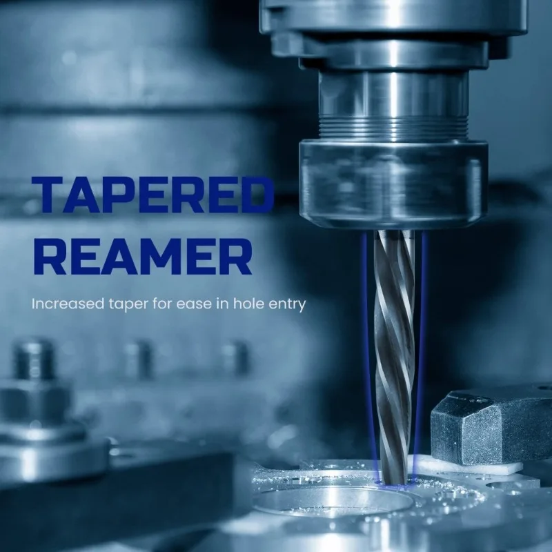 

4 Pcs Taper Chucking Reamer Set HSS M2 for Metal Steel 3/8 1/2 5/8 3/4 Inch Holes