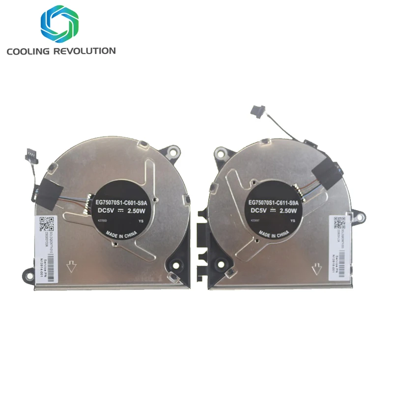 Laptop CPU GPU Cooling Fan EG75070S1-C601-S9A EG75070S1-C611-S9A DC5V 2.50W for HP ZBook Power 15 G7 G8 G9 HSN- Q26C HSN-Q36C