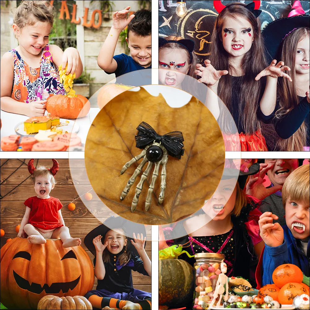 

2 шт. заколки для волос в виде рук с черепами, для Хэллоуина, фестивалей, аксессуар для волос, заколка-украшение для головы