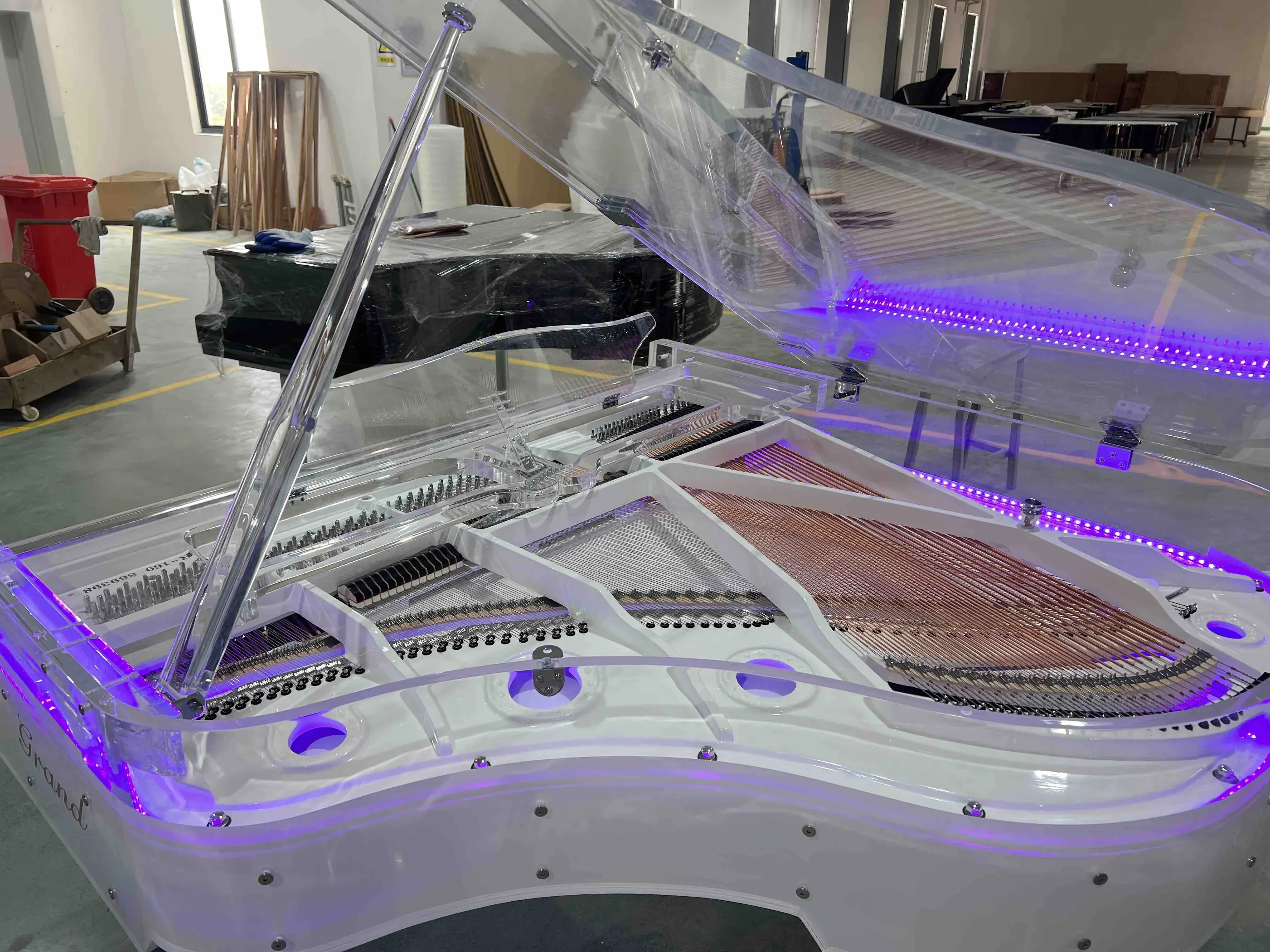 Premium Quality Finger Clear Popular Acrylic Grand Piano With Pianodisc Self Player System For Hotel