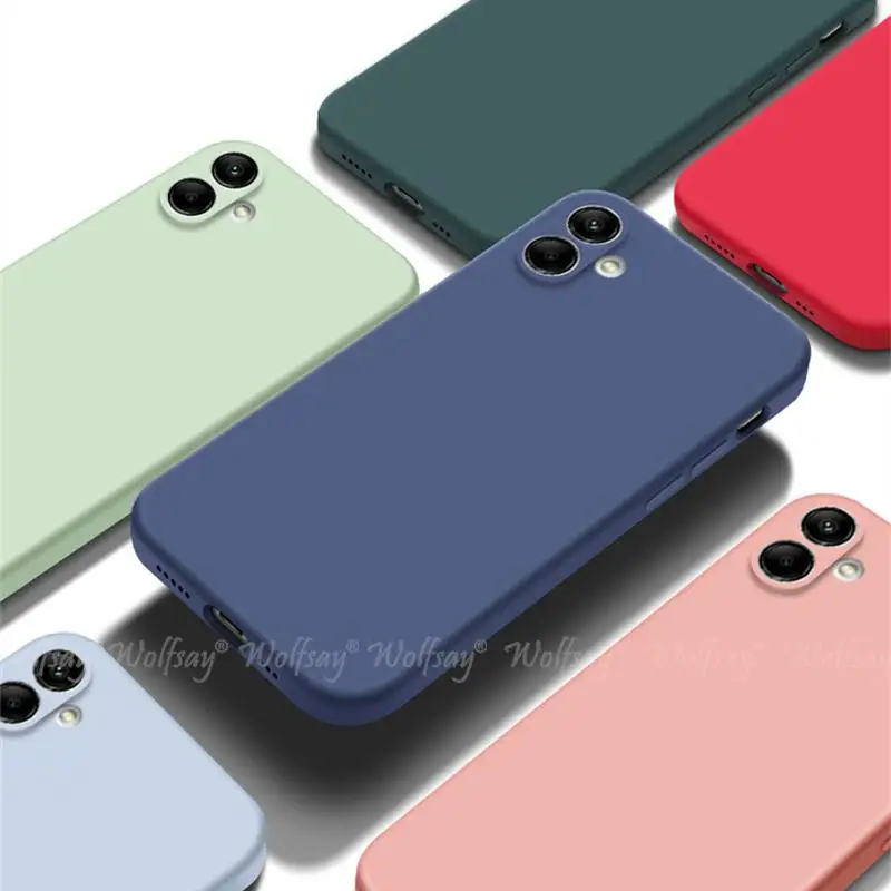 For Samsung Galaxy A04 Case Liquid Silicone Plain Rubber Protector Case Samsung A04 A04S A14 A54 A24 A34 A04E A03 A03S A22 Cover