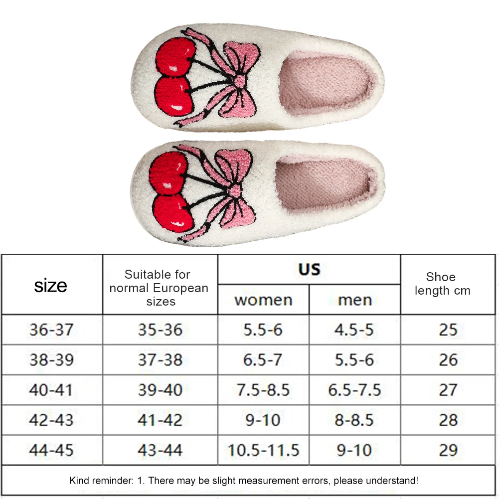 

Плюшевые тапочки вишневого цвета с бантом, Нескользящие пушистые тапочки вишневого цвета, удобные меховые тапочки Kawaii, мягкие тапочки-облака для женщин и девочек