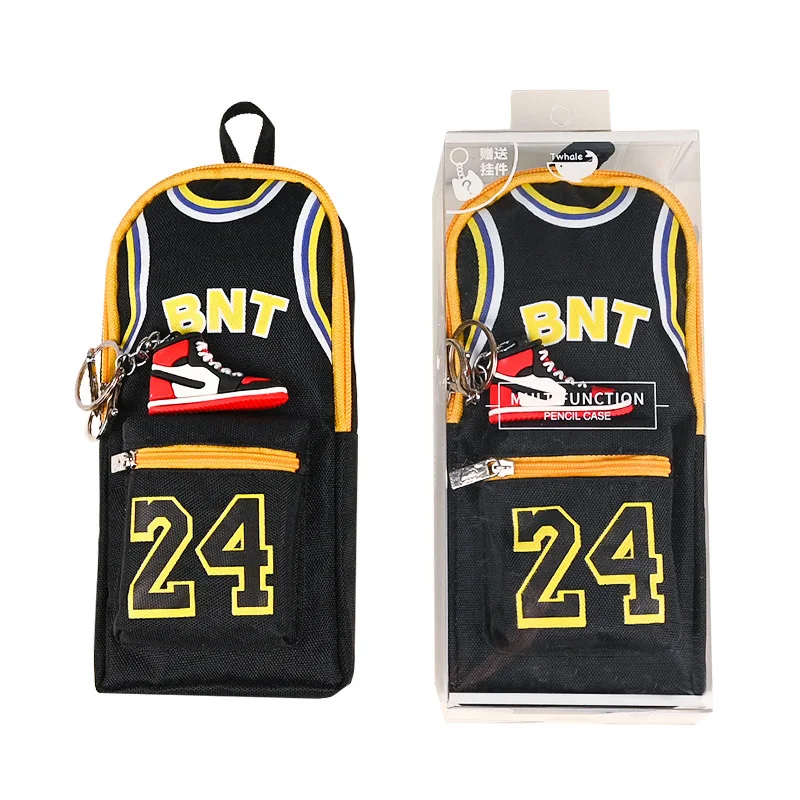 Waterproof Pencil Case Basketball Pencil Bag Multifunctional Pencil Box For Student Boy School Stationery