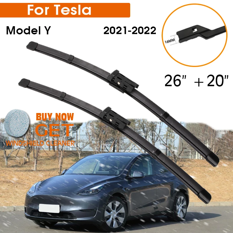 Car Wiper Blade For Tesla Model Y 2021-2022 Windshield Rubber Silicon Refill Front Window Wiper 26\