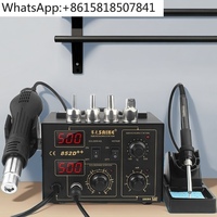 SAIKE 852D++ 2 in 1 SMD Rework Station Hot air gun soldering station Desoldering station 220V 110V