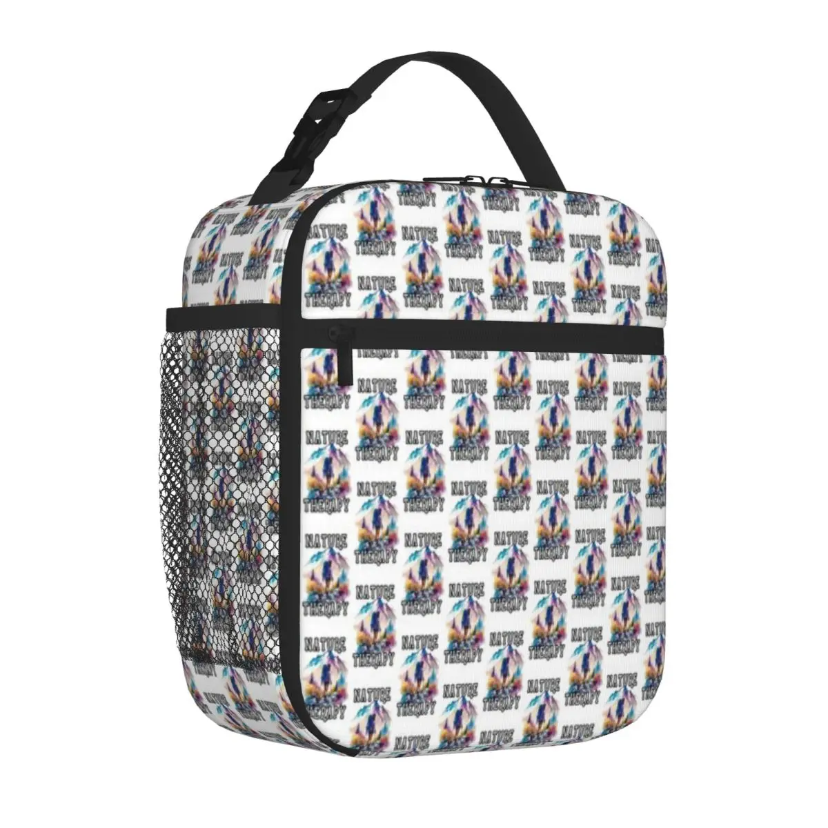 Hot Sale Nature S Healing Path Embracing The Power Of Nature Therapy Fruit Print Travel Lunch Bag Daily Commuting Cooler Tote