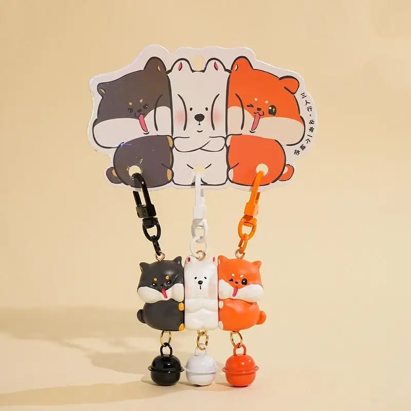 Hot Sale 3 Pcs Set Charms Magnetic Magnetic Snap Keychain Resin Cartoon Keychain Sets Mini Backpack Charm Friends Gift