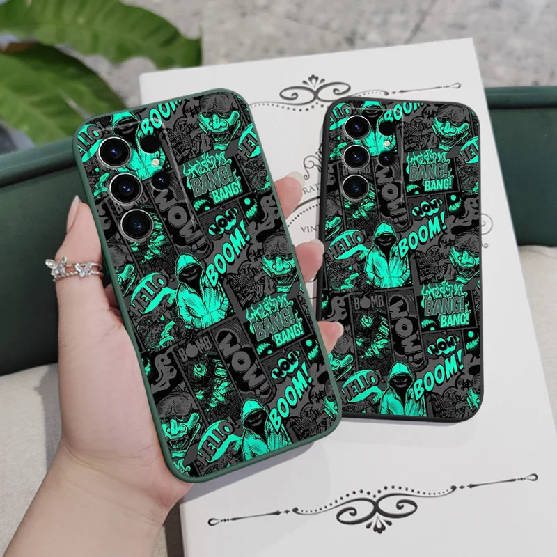 Blackened Clown Phone Case For Samsung Galaxy S25 S24 S23 S22 S21 S20 S10 S10E Ultra Plus FE Note 20 Ultra 10 9 Plus Cover