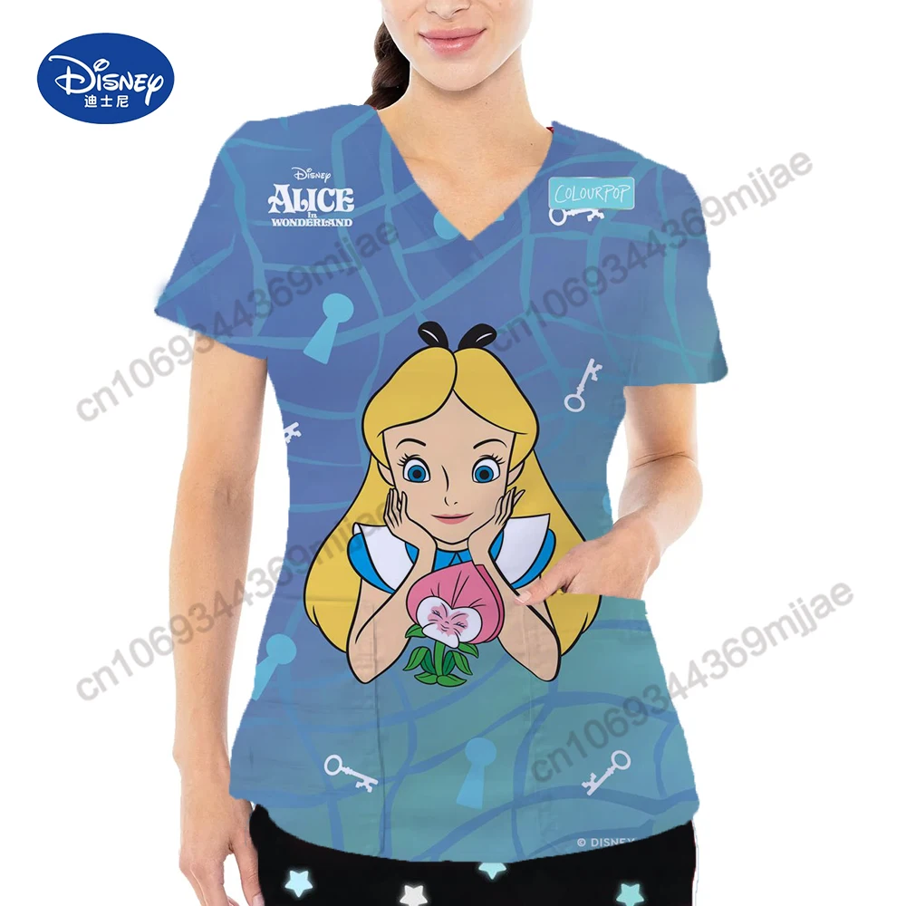 

Disney Pocket V-Neck Y2k Tops for Women 2023 Graphic T Shirts Womens Clothing Korean Fashion Woman Blouse 2023 Crop Top Yk2 Traf