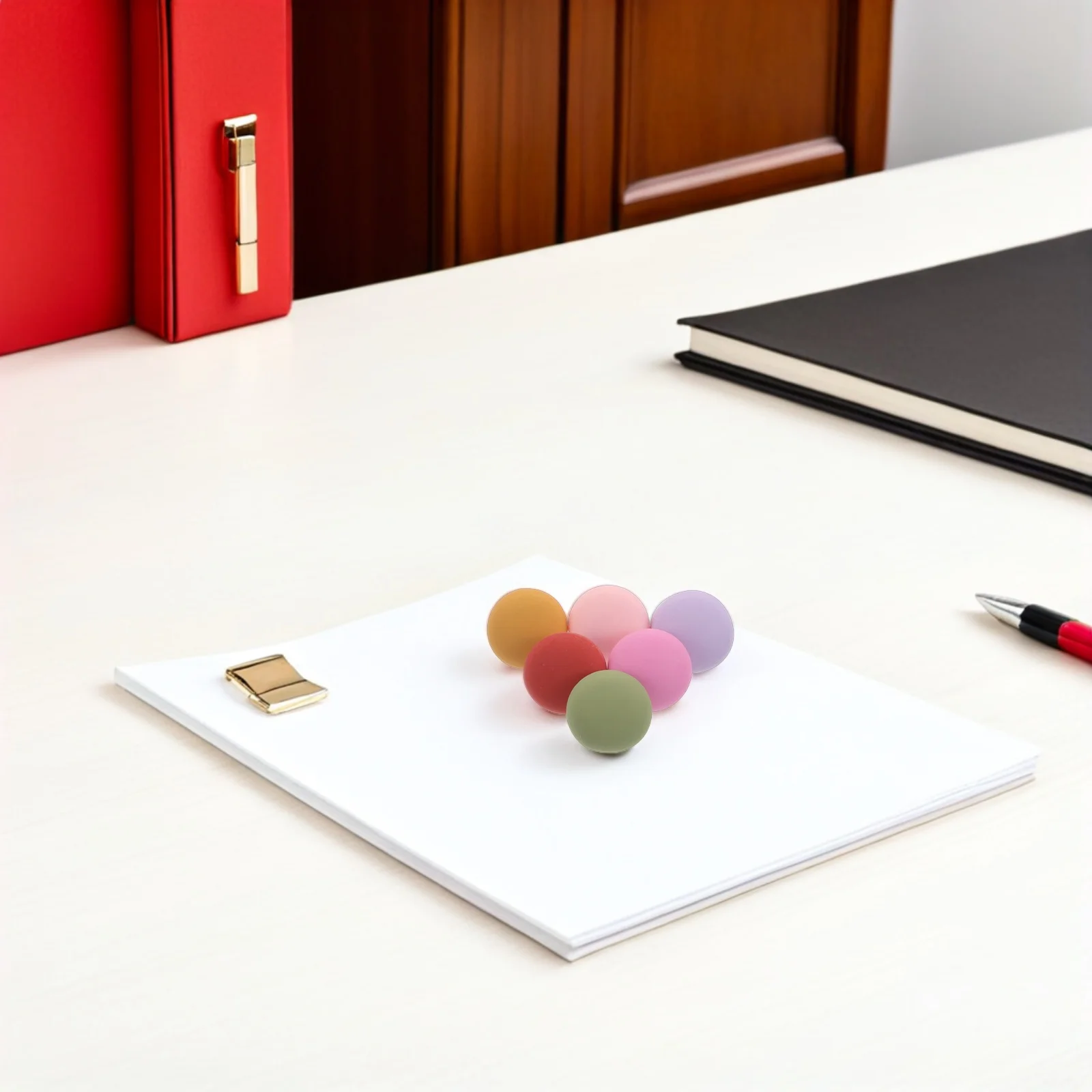 30 pz Macaron Puntine Opache Mezza-Rotonda Puntine Per Il Sughero Bordo In Resina Decorativa Ufficio Puntine Mappa Colorata Spilli Riutilizzabili