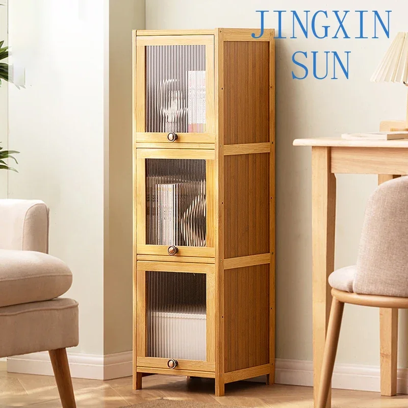 Shelf Transparent Home Bookcase Bamboo Plastics Decor Kitchen Shelves Wall Bibliotheque Etagere Rangement Modular Furniture