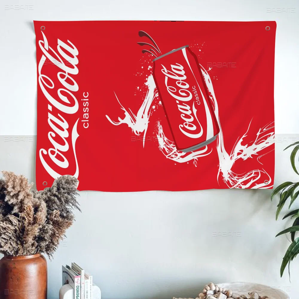 C-Coca-C-Cola Colorful Flag Wall Hanging Bohemian Wall Banner Mandala Indoor Art Decor