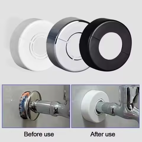 Useful ABS Shower Faucet Cover Plating Wall Flange Pipe Wall Covers Adjustable Flange Cover Shower